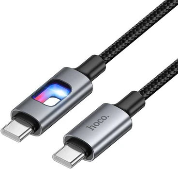 LED Cable USB C to USB C Hoco 3A 60W 1,2 m U144 juodas