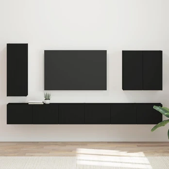 TV staliukas 6 pcs Juoda