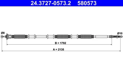 Trosas, stovėjimo stabdys ATE 24.3727-0573.2