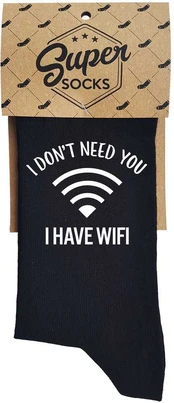 Kojinės "I don't need you I have wifi"