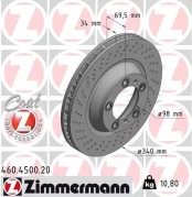 Stabdžių diskas ZIMMERMANN 460.4501.20 kaina