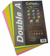 Spalvotas popierius Double A Rainbow 4 Neon, 100 lapų kaina