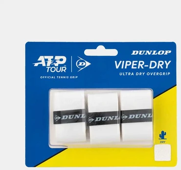 Teniso raketės virš. apvija VIPERDRY ATP 3vnt. baltas