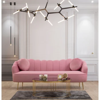 Trivietė sofa Istiridye-Rose Dulkėta rožė