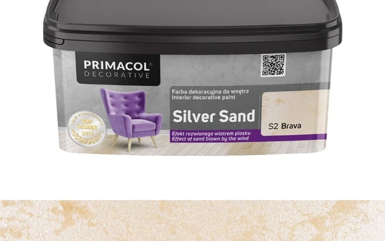 Struktūriniai dažai SILVER SAND, Brava, 1l