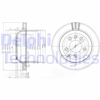 DELPHI BG3775C Brake Disc
