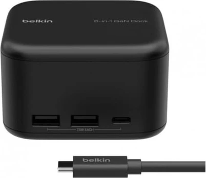 Stacja Dokująca GaN 6w1 USB-A USB-C Eth HDMI PD