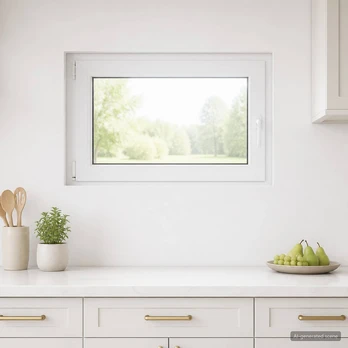 Požeminio lango RISOR 90 x 55 cm PVC ir stiklas