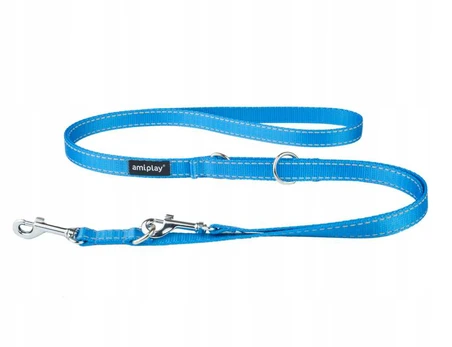 Pavadėlis Amiplay Reflective, mėlynas, 1-2m x 2.5cm