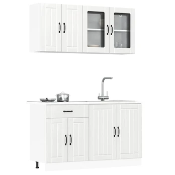 Virtuvinių spintelių komplektas, 4 dalių, Lucca, balta