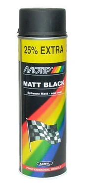 MOTIP Dažai juodi matiniai 500ml