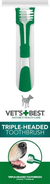 Vets Best 3 delt tandbørste, 21 cm