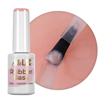 Allelac Rubber Base Peach Bling Nr. 7 kaučiukinė bazė, 7 g
