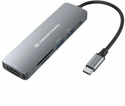„Conceptronic DONN11G 6-in-1“ USB-C adapteris