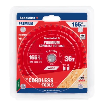SPECIALIST+ pjovimo diskas Cordless 165x36Tx20mm