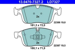 ATE 13.0470-7327.2 Brake pad set