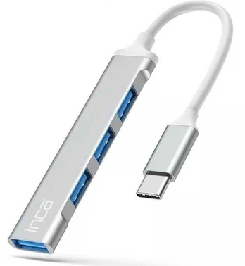 HUB USB Inca INCA Adapteris IUSB-04TX Typ C USB Eingang, 2.0/3.0 Ausgang