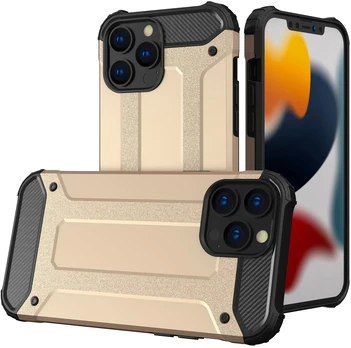 Hurtel Hybrid Armor dėklas iPhone 13 Pro Max – auksinis