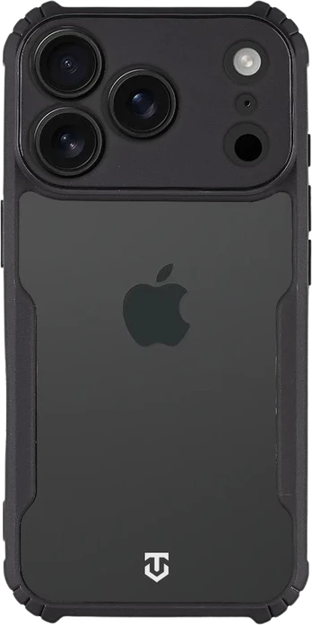 Dėklas Tactical Quantum Stealth Cover for Apple iPhone 18 Pro Clear/Juodas