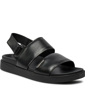 Basutės moterims, Juoda, Flat sandal