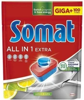 Somat All in 1 Extra 100pcs GIGA+ Lemon kaina