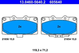 ATE 13.0460-5640.2 Brake pad set
