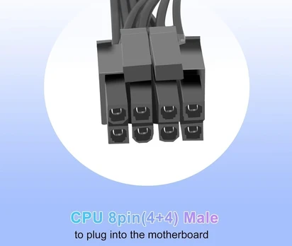 Cpu 8-pin į 8-pin (4+4) maitinimo adapterio kabelis