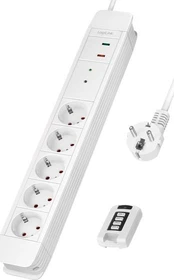 LogiLink 5 gniazd 1.5m balta kaina