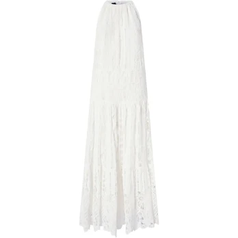 Maxi suknelė moterims, Balta, Laced maxi dress