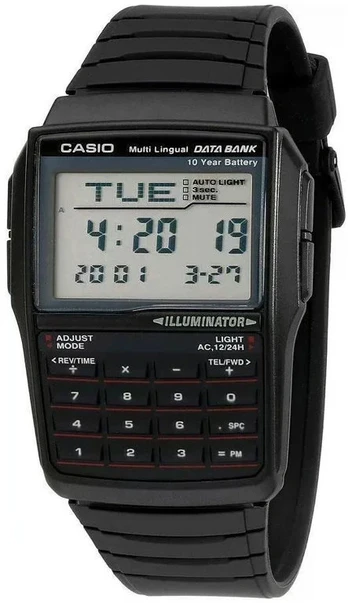 Vyriškas laikrodis CASIO VINTAGE DATABANK DBC-32-1A + BOX
