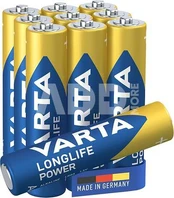 1x10 Varta Longlife Power Micro AAA LR 03 04903121761 kaina