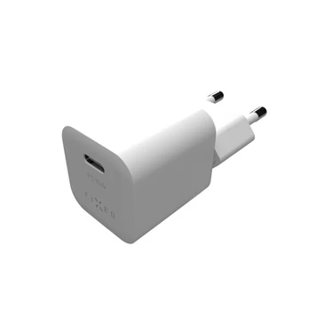 FIXED Mini Network Charger with USB-C output and PD support, 25W, baltas