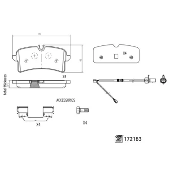 FEBI FE172183 Brake pad set