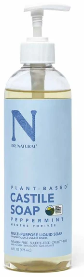 Skystas muilas Dr. Natural Castile Liquid Peppermint, 473 ml
