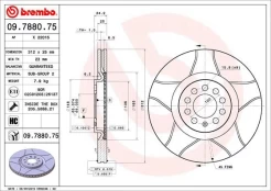 Stabdžių diskas BREMBO 09.7880.75 kaina