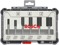 Bosch 6 daliu frezų kompl. 6 mm kotu,"Straight" kaina