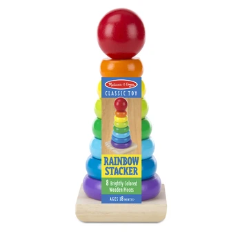 MELISSA & DOUG Žiedų piramidė „Vaivorykštė“