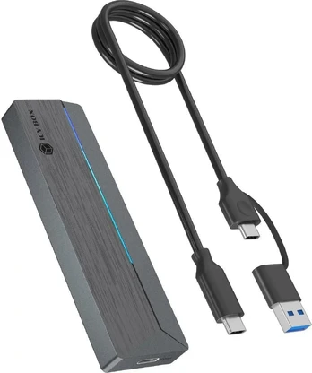 Geh. Icy Box für NVMe M.2/SATA SSD 10Gbps USB3.2 GEN2 Type-C