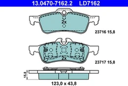 ATE 13.0470-7162.2 Brake pad set