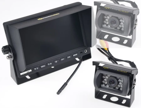 2x Atbulinės eigos kamera Sharp 25m ekranas 7 Hd kombainui Tir