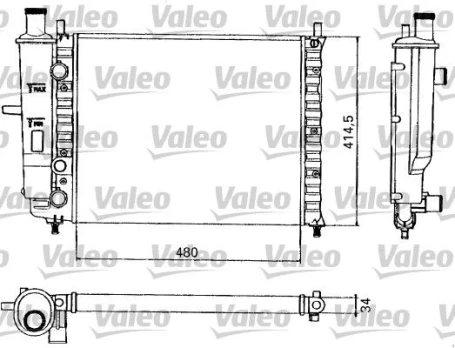 Radiatorius, variklio aušinimas VALEO 731582