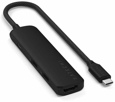 Satechi 4-in-1 USB-C Slim Multiport Adapteris 4K - Juodas