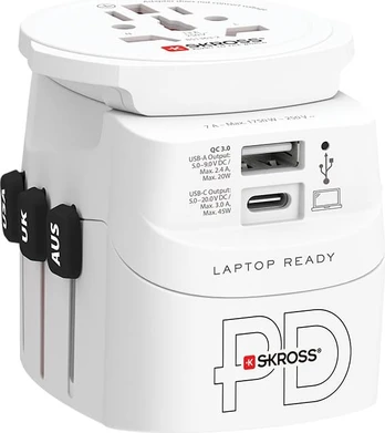 Skross PRO Light USB AC45PD World 1xUSB-C PD + 1 x USB-A 45W