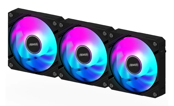 GIGABYTE ventilátor AORUS EZ CHAIN FAN 3-PACK, 3x120mm, juoda