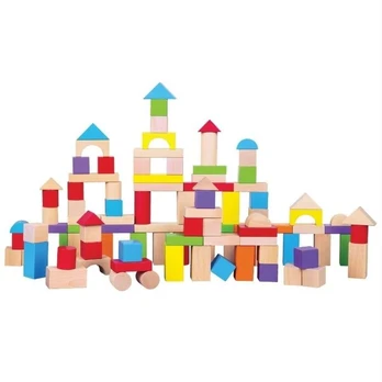 Klasikinės medinės kaladėlės Biulding blocks, 50 d.