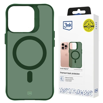 Dėklas 3mk Smoke MagCase for iPhone 16 Pro Max - Žalias-Translucent