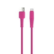 Setty kabelis USB - USB-C 1,5 m 2A KSA-C-1.526 rožinis kaina
