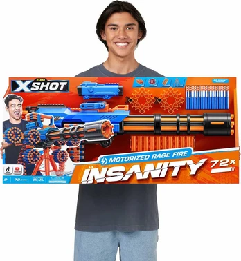 XShot Insanity Motorized Rage Fire Launcher 72 smiginis