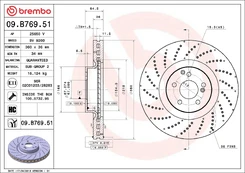 BREMBO 09.B769.51 Brake Disc kaina