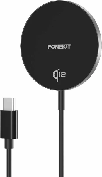 FoneKit WP-15Q2 -langaton Qi2-latausalusta magneetilla, musta